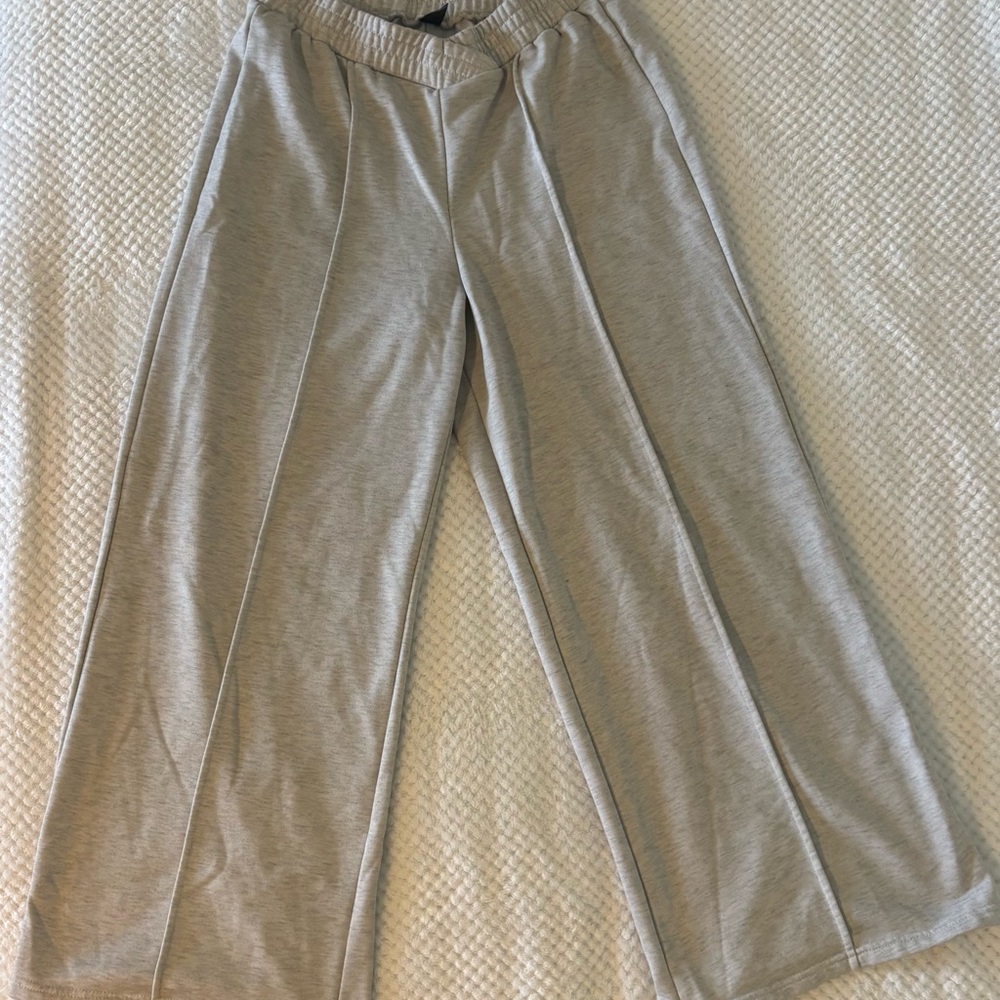 SHEIN Gray Wide-Leg Track Pants